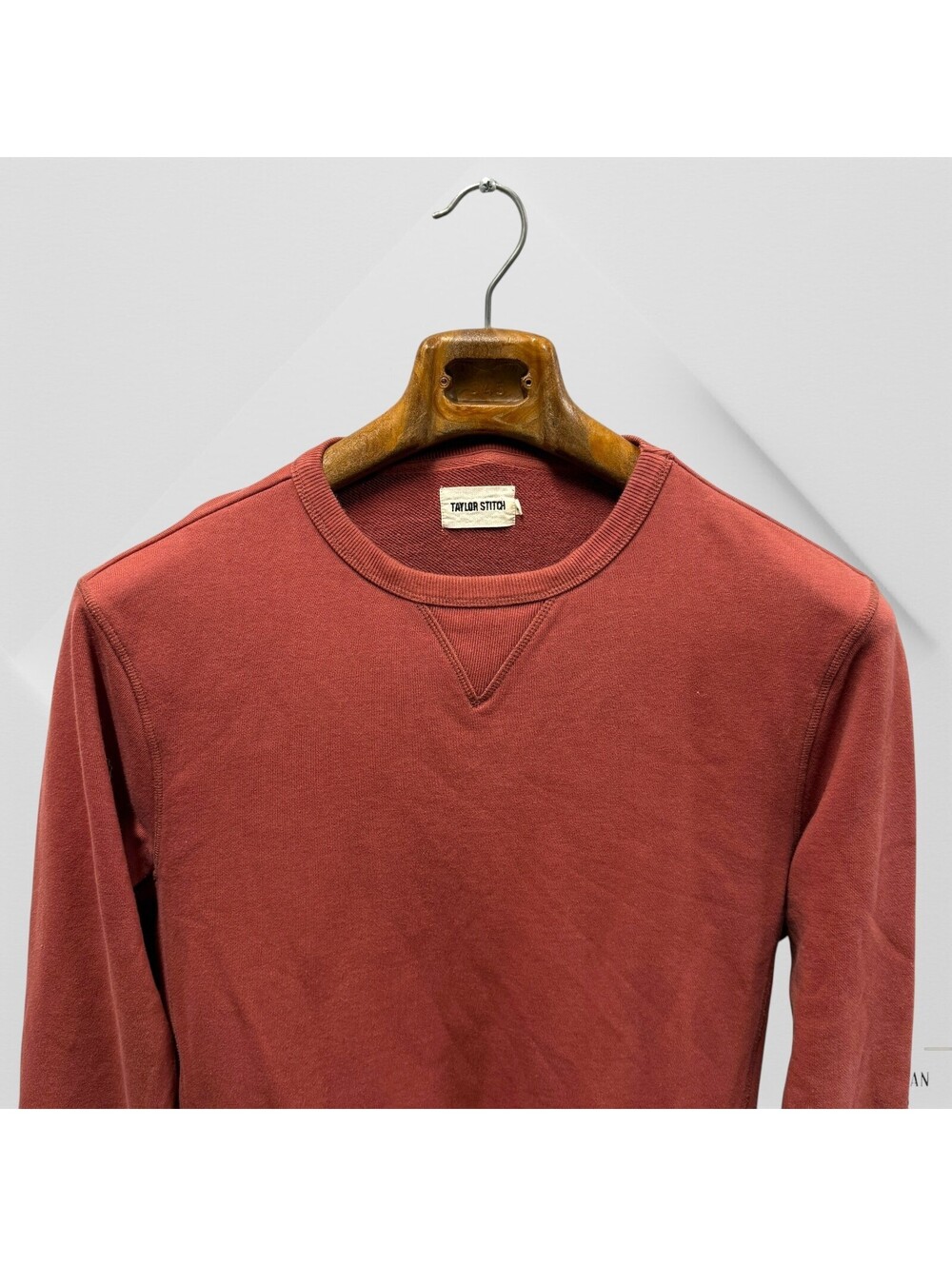 Taylor Stitch Sweater Men 38 /S Orange Heavyweight French Terry Crewneck Classic
